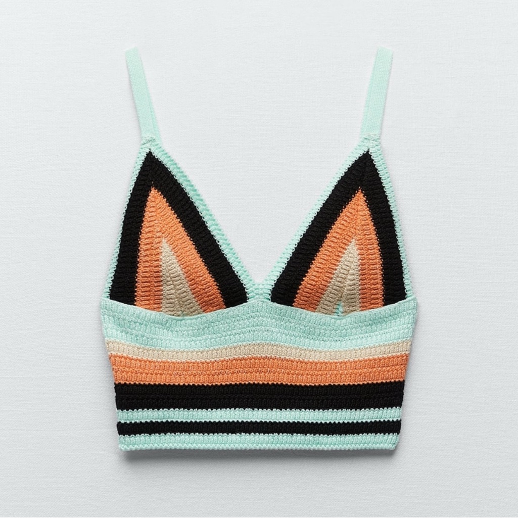 Zara Crochet Crop Top .